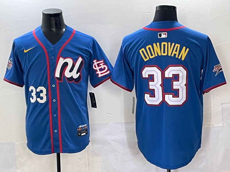 Men 2025 St.Louis Cardinals #33 Donovan Blue All star Nike MLB Jersey style 02->st.louis cardinals->MLB Jersey
